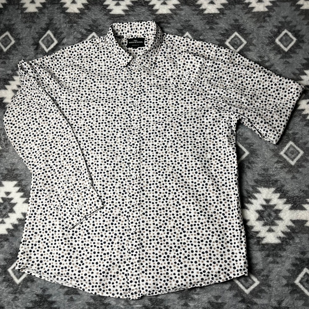 Rodd & Gunn Mens XL Original Fit Floral Burst Print Cotton Button Down Shirt - Picture 2 of 10